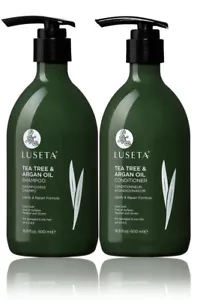 LUSETA TEA TREE & ARGAN OIL SHAMPOO AND CONDITIONER FOR OILY HAIR FLAKY SCALP - Picture 1 of 5
