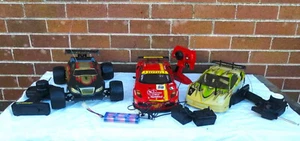 Lot of 3 RC remote control vehicles for parts/restoration (may work/untested) - Picture 1 of 16