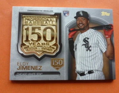 Eloy Jimenez, 2019 Topps 150th Anniversary Gold Medallion, Serial #: 33/150 - Image 1 of 3