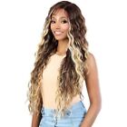 100% Human Hair New Women's Gold dyed gradient long Wavy Full Wig 24 Inch