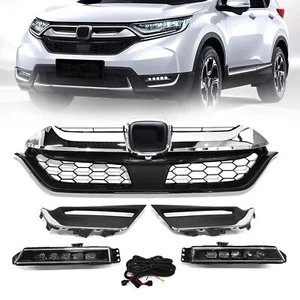 Luces antiniebla de rejilla superior protector delantero para Honda CR-V CRV 2017-2019 - Imagen 1 de 7