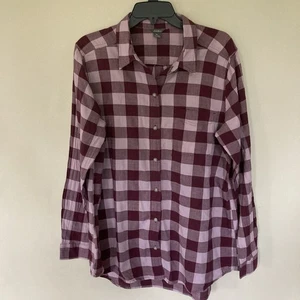 Eddie Bauer Women's Purple Button Up Shirts, Sz TXL - Picture 1 of 5