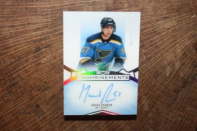 2020-21 UPPER DECK THE CUP DAVID PERRON ENSHRINEMENTS AUTO CARD 5/99 - Image 1 of 2