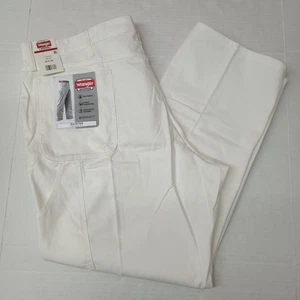Wrangler Workwear Painters Pants Relaxed Fit Men's Size 42x30 White Tool Pockets - Picture 1 of 7