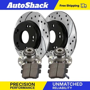 RearHub Bearing Performance Brake Rotor & Ceramic Pads Kit for Honda Civic - Picture 1 of 7