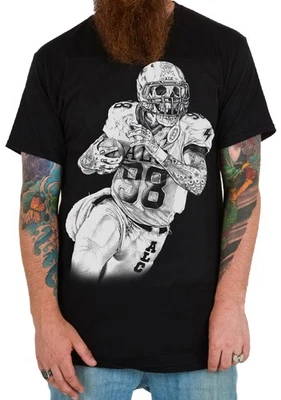 Camiseta ALC APPAREL Touchdown Tatuaje Arte Ropa de Calle Ajustada Negra L NUEVA Foto 1 de 2