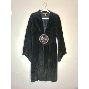 Arden B. midi black leather jacket Y2K Boho Gothcore - Picture 1 of 7