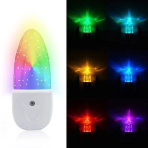 Color Changing Night Lights Plug into Wall 4 Pack RGB Led Nightlights Multicolor - Picture 1 of 8