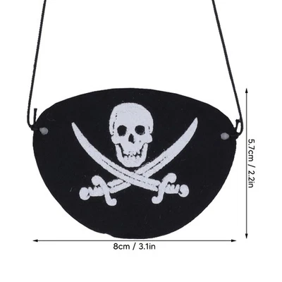 ¸24pcs Pirate Eye Patch Skull Knife Pattern Eye Patch With Adjustable Rope Part - Image 1 of 4