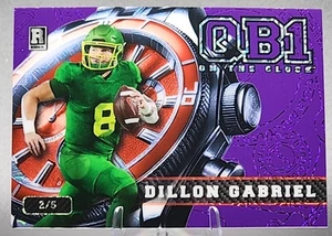 Dillon Gabriel/5 2024 Wild Card QB1 Rookie RC Rojo Púrpura Mojo Lámina Marrones SSP - Imagen 1 de 2