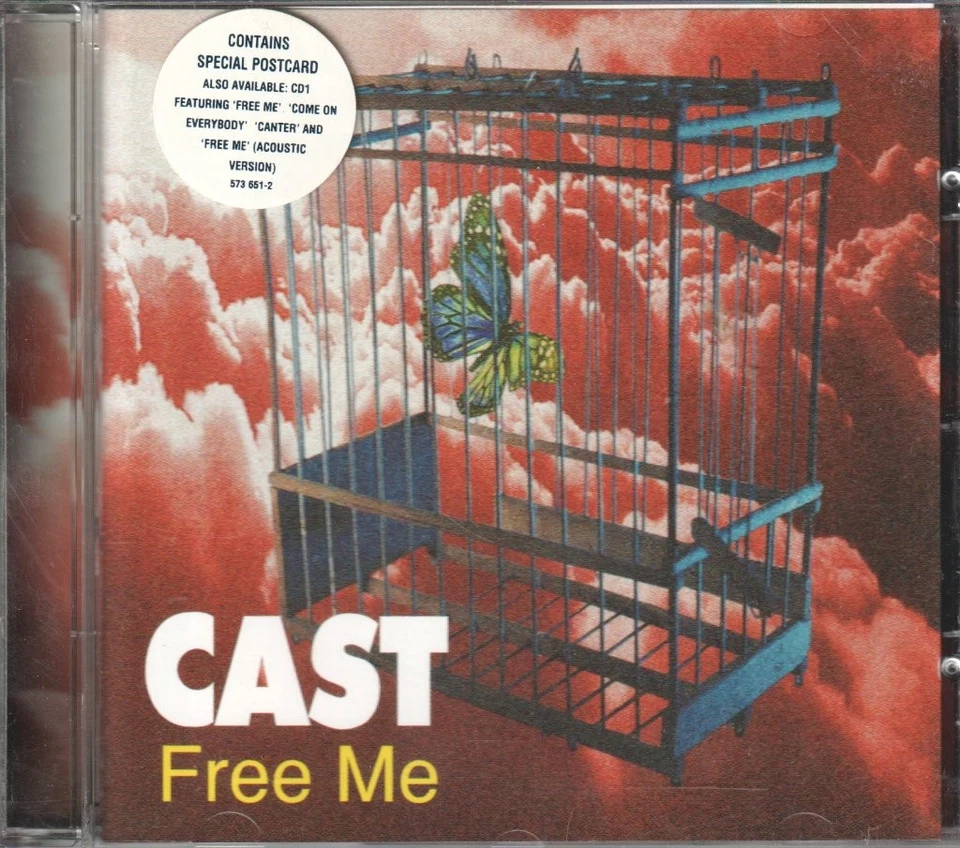 Cast (Liverpool Band) Free Me CD UK Polydor 1997 Single Teil 2 Mit Postkarte - Bild 1 von 2