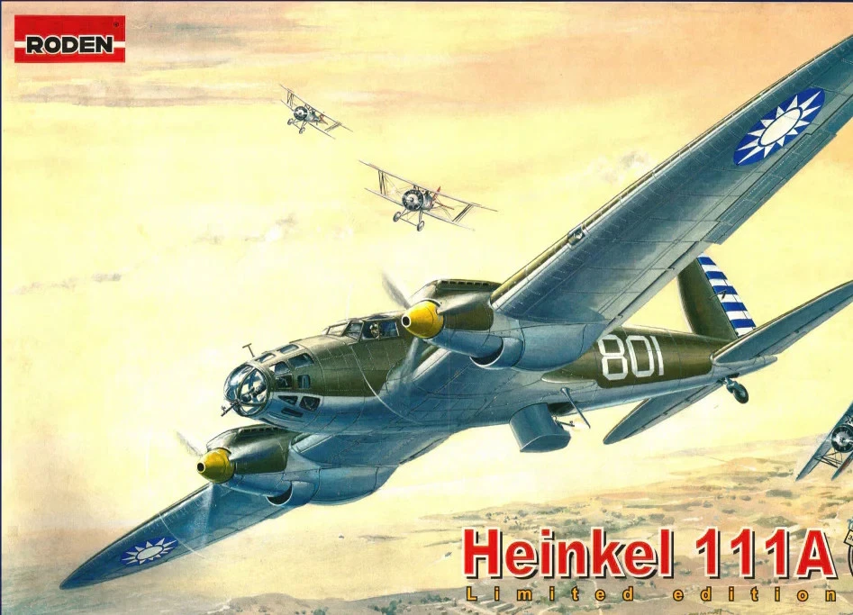 Modello Di Aeroplano Roden 1/72 021 He-111A - Immagine 1 di 1