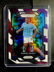 2023-24 Panini Prizm Premier League Purple & White Stripes /92 Manuel Akanji #17 - Picture 1 of 2