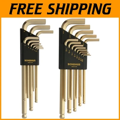 GoldGuard Plated Ball End L-Wrench Double Pack - Inch/Metric - Image 1 of 4