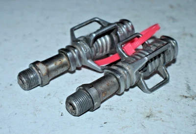 Pedais de bicicleta vintage Crankbrothers Eggbeater sem clipe prata corrida estrada navios EUA - Imagem 1 de 4