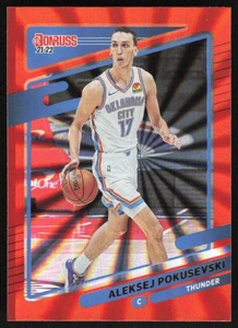 Aleksej Pokusevski 2021 Donruss # 42 Orange Holo Laser Oklahoma City Thunder - Picture 1 of 2