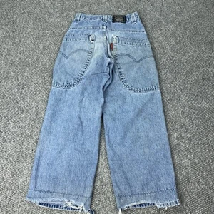 Vtg Levis Drop Pocket Jeans Boys 12 25x25 Distressed Skater Grunge Baggy Y2K - Picture 1 of 24
