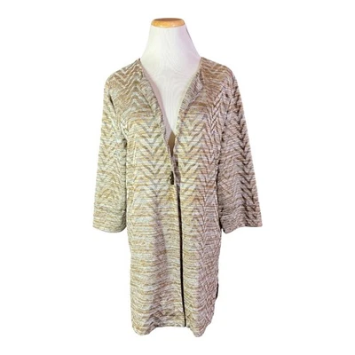 Chaqueta Cárdigan Tejido Colección Chico Talla 2 (L) Plateado Bronce Sin Forro Foto 1 de 4