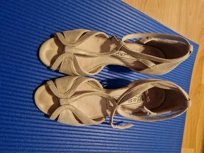 Tanzschuhe Damen Mädchen Werner Kern Gr. 1,5  Gold - Bild 1 von 3