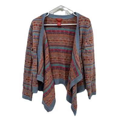Cárdigan Catálogo Sundance Mujer Cascada Frente Abierto Suroeste Talla Pequeña Foto 1 de 4