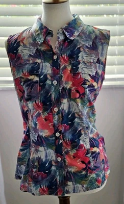 Camisa colorida sin mangas Reel Legend Performance Outfitters para mujer Foto 1 de 4