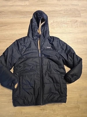 Suéter con Capucha Patagonia Niños Reversible Talla Grande Cremallera Completa Puffer Sherpa Foto 1 de 4