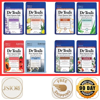 Solución de remojo de sal Dr Teal's Epsom, 3 libras - Elige tu aroma Foto 1 de 4