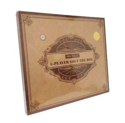 AMEROUS Shut The Box Dice Game Wooden Board Table Math UPGRADED New Sealed - Image 1 of 4