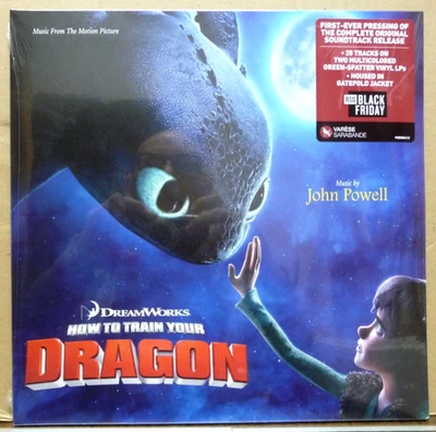 JOHN POWELL How To Train Your Dragon 2-LP Soundtrack Green Splatter Vinyl SEALED - Image 1 of 4