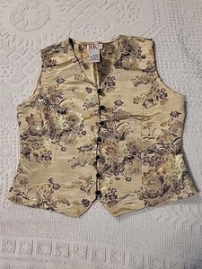 Vintage 70er R&K Originals bunte Retro Gold Knopfleiste asiatischer Stil Weste 10 - Bild 1 von 6