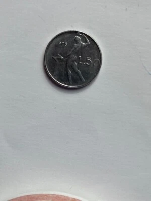 L.50 Repvbblica Italiana 1978 Coin, out of circulation since 1980 - Image 1 of 2