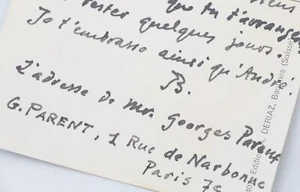 BALTHUS Carte postale manuscrite signée et à Henriette Gomès MANUSCRIT 1953 - Picture 1 of 1