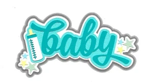 PREMADE-LIBRO DE RECORTES PIEZAS DE PAPEL-PARA DISEÑO-TÍTULO-RECIÉN NACIDO-VERDE AZULADO-NIÑO-NIÑA-BEBÉ - Imagen 1 de 1