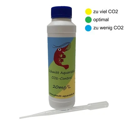 (63,96€/L) CO2 Testflüssigkeit 20mg/L, Indikatorlösung für Dauertest, 250mL - Bild 1 von 2