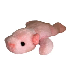 Peluche vintage Ty Beanie Buddies bambini stridulo il maiale rosa 1998 - Foto 1 di 8