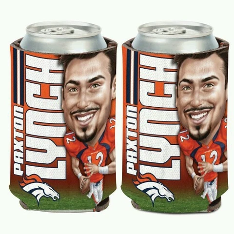 PAXTON LYNCH DENVER BRONCOS CAN BOTTLE COOZIE KOOZIE COOLER Cover