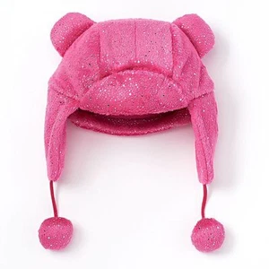 SO Girls Size M/L (7-16) Pink Foil Fleece-Lined Faux-Fur Trapper Hat NEW $22 - Picture 1 of 1