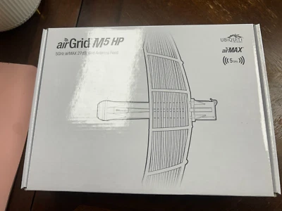 NEW UNOPENED Ubiquiti Networks airGrid M5 HP 5GHz airMAX 27dBi Grid Antenna Feed - Image 1 of 3