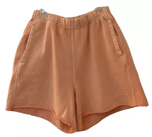 Champion Womens Shorts Classic Sweat Fleece High Waist Cotton Peach Small NEW - Picture 1 of 6