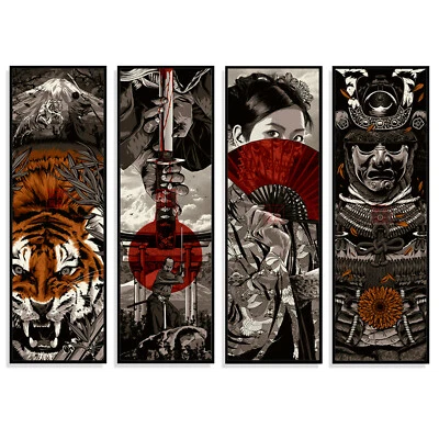 Art Silk Canvas Ukiyoe Paint Kimono Lady Samurai Poster Decor No Frame S706 - Image 1 of 4