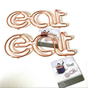Spectrum Set of Two Copper Color Metal Eat Trivets NWTS - Picture 1 of 6