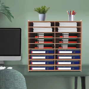 Briefablage Holz Schubladenbox Schreibtisch-Organizer Dokumentenablage 51.8*49CM - Bild 1 von 10