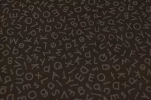 Patchworkstoff QT Fabrics 2017 50x110cm schwarz grauBuchstaben Alphabeth - Bild 1 von 1