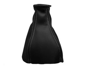 Grau Faden Echtleder Schaltmanschette Schaltsack Für OPEL ZAFIRA A 1999-2005 - Picture 1 of 1