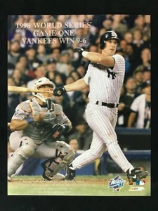 Foto a color de los Yankees de béisbol de los Yankees de Nueva York 1998 del juego 1 de la Serie Mundial 8x10 - Imagen 1 de 1