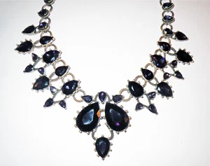 Exquisite Purple Amethyst OSCAR DE LA RENTA - RUNWAY STATEMENT NECKLACE - Picture 1 of 8
