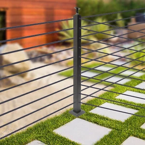 Montaje superior negro de acero inoxidable de 36""x2""x2"" para plataforma de nivel de hormigón de madera NUEVO - Imagen 1 de 8