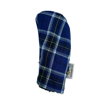 Sunfish Scottish Tartan plaid hybrid golf headcover- Blue & White - Image 1 of 2
