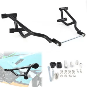 Apto para 18-25 Kawasaki Ninja 400 Sub Jaula Stunt Motor Protector Barras de choque Negro - Imagen 1 de 18