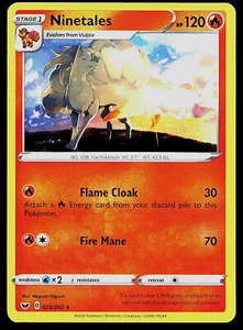 Pokemon SWSH01: Sword & Shield Base Set 023/202 Ninetales - Picture 1 of 2